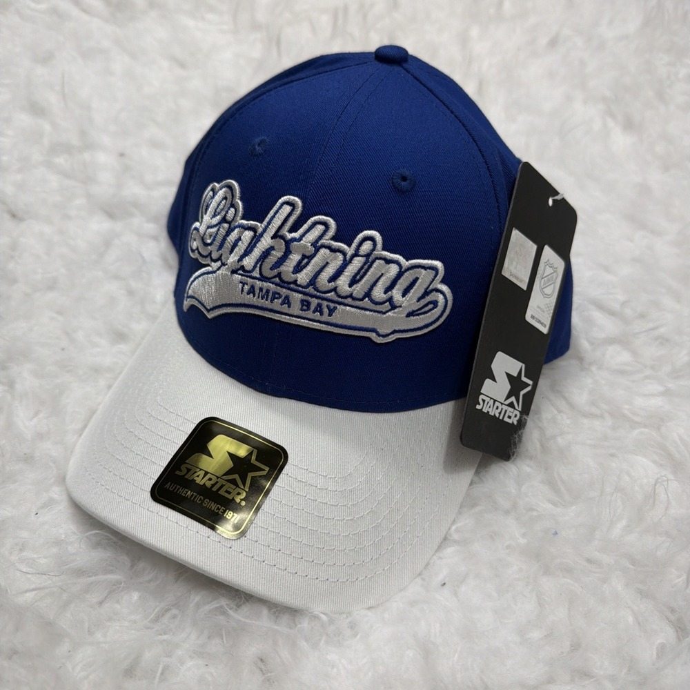 STARTER NHL Tampa‎ Bay Lightning Hat Snap Back Adjustable Blue Embroidered New!